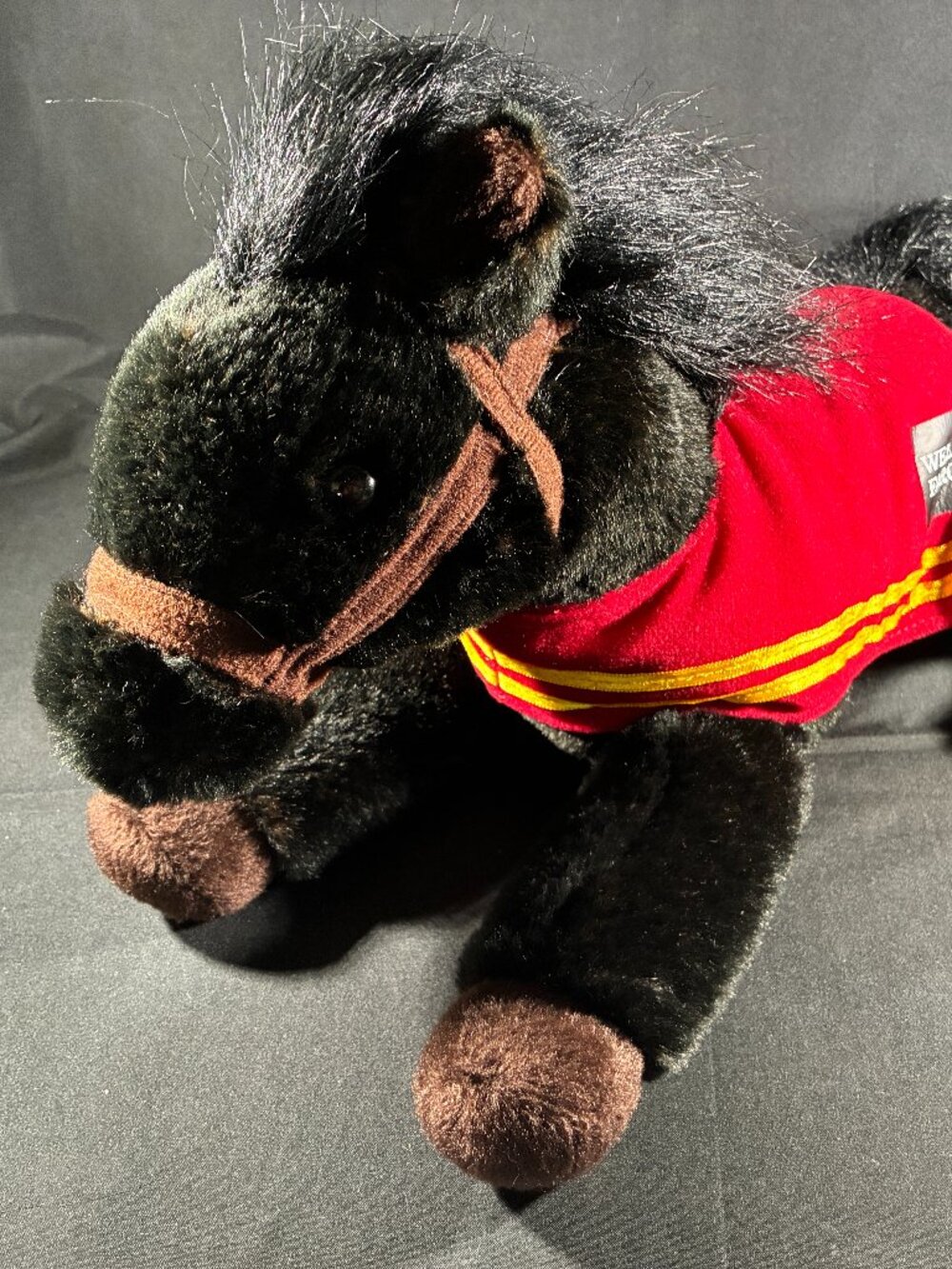 Mike A Legendary Wells Fargo Pony Plush 14" Black Horse Stuffed Soft Toy